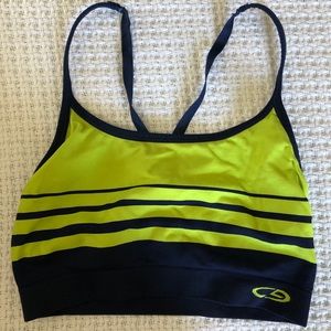 Lime green sports bra